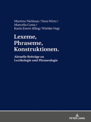 cover image of Lexeme, Phraseme, Konstruktionen